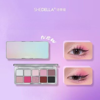 Bảng phấn mắt lấp lánh SHEDELLA 🍎 🍎 🍎 🍎 🍎 ❈ ❈ ❈ Bảng phấn mắt đầy màu sắc Bảng phấn mắt mười màu Bảng trang điểm Bảng phấn mắt lấp lánh không thấm nước khói