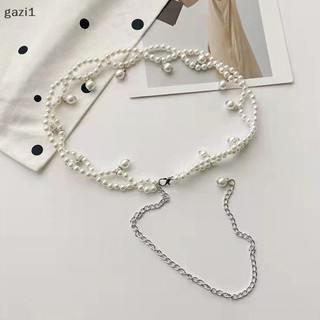 [Gazi1] Tính khí văn học Thắt lưng ngọc trai thanh lịch Thắt lưng nữ Váy bé gái Dây pha lê Dây chuyền ngọc trai Dây buộc đám cưới Phụ kiện cô gái Boutique