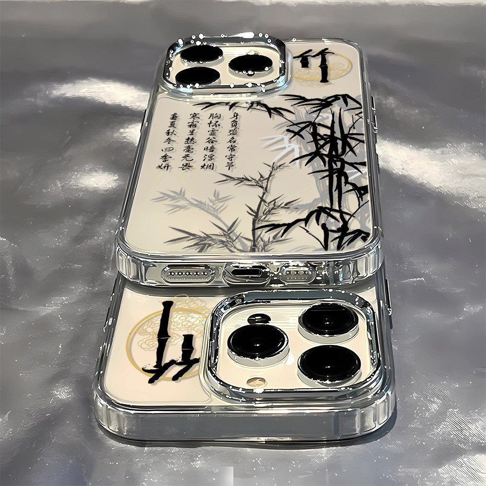 Tre Cổ Thơ Vỏ Điện Thoại Kim Loại Không Gian Thích Hợp Cho iPhone14 Vỏ Điện Thoại 12 Apple 13promax Lỗ Lớn 11 Nút Kim Loại Không Gian