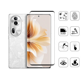 Oppo Reno 11 Pro 5G Kính cường lực bảo vệ màn hình 2 trong 1 cho OPPO Reno 11 F 10 Pro Plus 7 4G 5G Phim bảo vệ màn hình + Phim ống kính máy ảnh