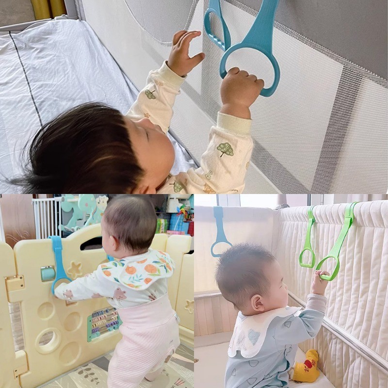Vòng tập thăng bằng - Nhẫn kéo tay cho bé - Dây đeo đứng cho bé - Vòng đứng học tập cho trẻ sơ sinh - Dành cho cũi Playpens - Sức mạnh cánh tay tập thể dục - Đồ dùng an toàn cho trẻ sơ sinh trong gia đình