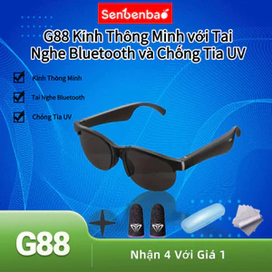 Kính thông minh Senbenbao G88 (3 tặng kèm: Hộp đựng kính mắt + tay cầm ngón tay + vải kính mắt) âm thanh nổi cấp HIFI, kính thông minh IPX5 chống nước Bluetooth 5.4, tương thích với IP và Android