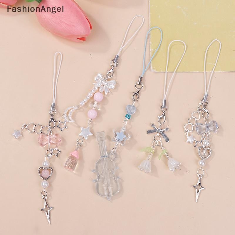 FashionAngel Handmade Đính Hạt Mặt Dây Chuyền Điện Thoại Tinh Tế Quyến Rũ Dây Xích Móc Khóa Mặt Dây Chuyền Cho Ba Lô Ví VN