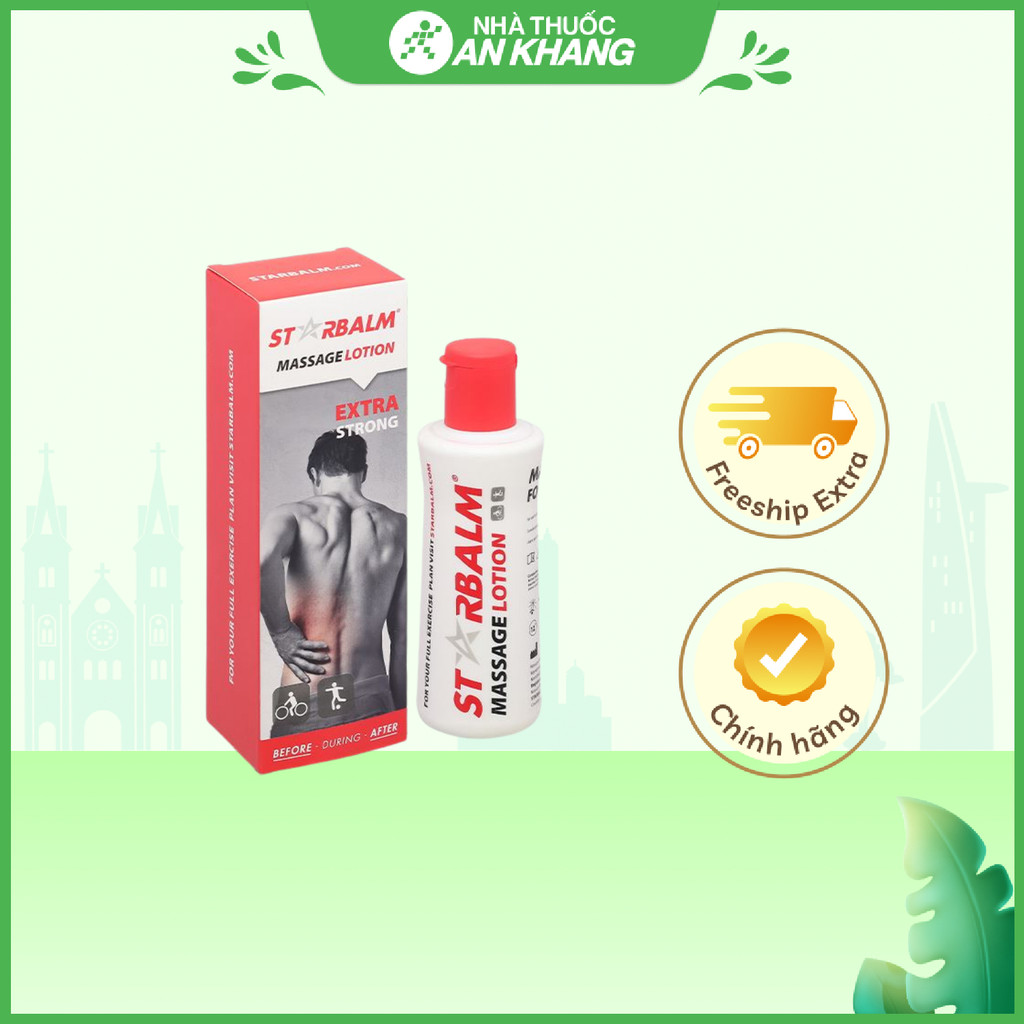 Kem xoa bóp Starbalm Massage Lotion hỗ trợ giảm đau nhức cơ, xương chai 150ml