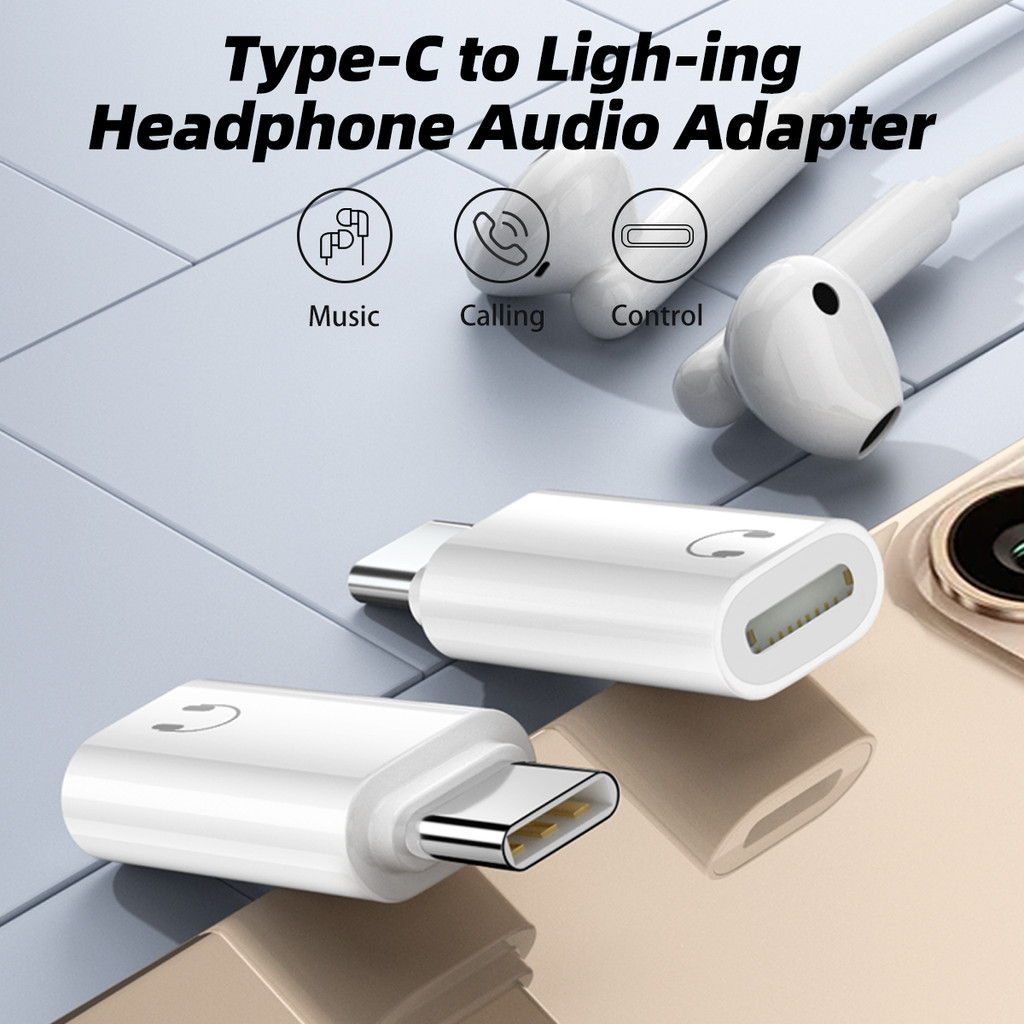 Ảnh Fonken Loại C sang IOS Tai Nghe Bộ Chuyển Đổi Âm Thanh USB C Nam Sang IOS Nữ Tai Nghe Chuyển Đổi Cho iPh 16 15 Điện Thoại Máy Tính Bảng 1