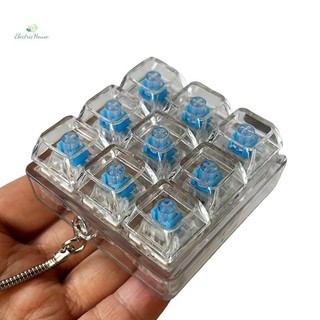 [Nhà Điện] 4 / 9 Phím Bàn Phím Cơ Máy Kiểm Tra Trục Bàn Phím LED Chìa Khóa Giảm Căng Thẳng DIY Nút Keycap Móc Khóa Đồ Chơi Quà Tặng Lớn