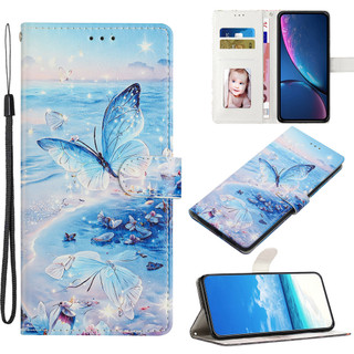 Ốp Lật Từ Tính Cho iPhone 17 Pro Max 16E 16 Plus 15 Màu Tranh Da Ví Bảo Vệ Fundas