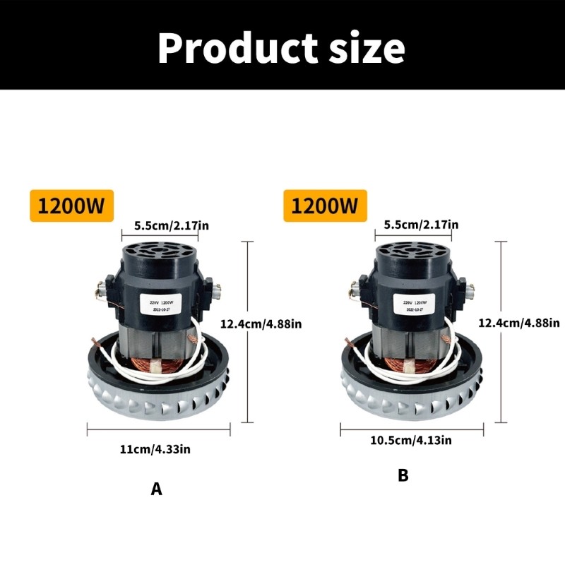 1200W Vacuum Cleaner Motor Replacement Powerful Repair Part for Various Models