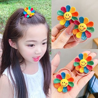 Kẹp Tóc Hoạt Hình Hướng Dương Mặt Cười Cho Trẻ Em - Màu Sắc Tươi Sáng