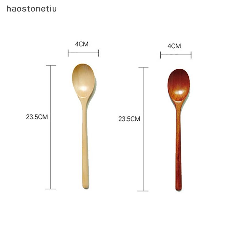 HA 1 Chiếc Thìa Gỗ Tre Phong Cách Hàn Quốc Nhà Bếp 9 Inch Gỗ Tự Nhiên Súp Bộ Đồ Ăn Nấu Mật Ong Thìa Cà Phê Muỗng Trộn n