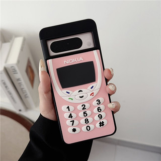 Ốp điện thoại hình điện thoại console trò chơi thời thơ ấu silicone 3D cho Google Pixel 9 8 7 Pro pixel 9proXL Fold