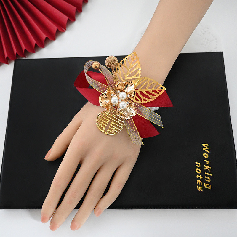 ⚡Hoa cài áo cưới Hoa cài áo cô dâu chú rể phù rể Phù Dâu Hoa cưới phụ huynh Trâm cài áo gia đình Trọn Bộ 14FD