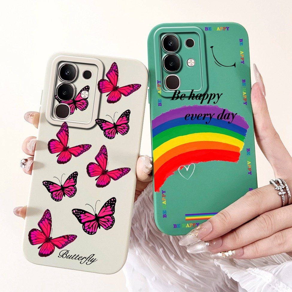 Ốp lưng iQOO Z10x V2445A Vỏ họa tiết mèo dễ thương thời trang Vỏ silicon ốp lưng iQOO Z10x 5G Vỏ điện thoại chống sốc