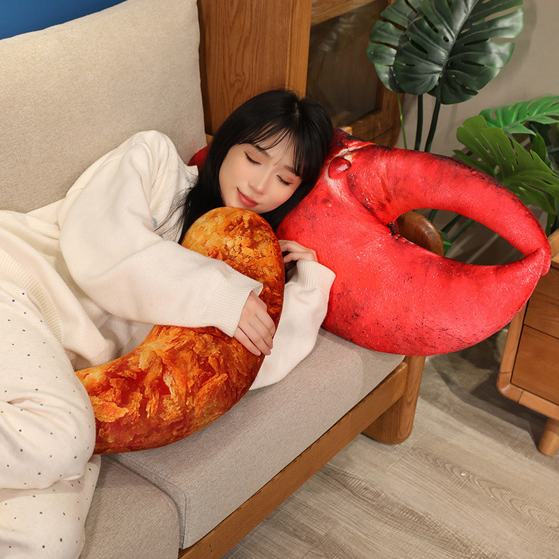 Rytanda Tôm Hùm Gối Dễ Thương Mô Phỏng Tôm Sang Trọng Đồ Chơi Chiên Đuôi Tôm Thực Phẩm Hàng Hải Động Vật Gối Đệm Trẻ Em Quà Tặng Sinh Nhật Trang Trí Nhà Cửa Quà Tặng Giáng Sinh