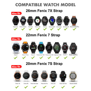 Dây đeo đồng hồ silicon QuickFit 20mm 22mm 26mm cho Garmin fenix 7X 7 7S 6X 6 Pro 6S 5 5X Plus Vòng đeo tay thông minh cho dây đeo đồng hồ thể thao fenix 7 6