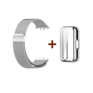 Dành Cho Samsung Galaxy Fit 3 Dây Đeo + Ốp Lưng Milanese Thép Không Gỉ Khóa Từ Dây Đeo Cho Galaxy Fit3 SM-R390 Vòng Tay Cổ Tay