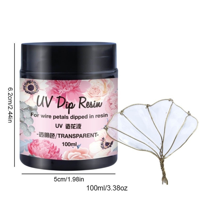 Li 100ml Keo Dính Nhựa UV DIY Hoa Làm Trong Suốt DIP Nhựa Vỏ Dụng Cụ Làm Móng Tay Làm Đồ Trang Sức Làm Cr
