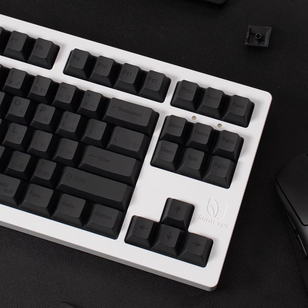 Yongqiu Retro Tối Giản Đen Xám Nhật Bản Keycap Cherry Profile Dye-Sub Keycaps Bộ Bàn Phím Cơ mx switch | BigBuy360 - bigbuy360.vn