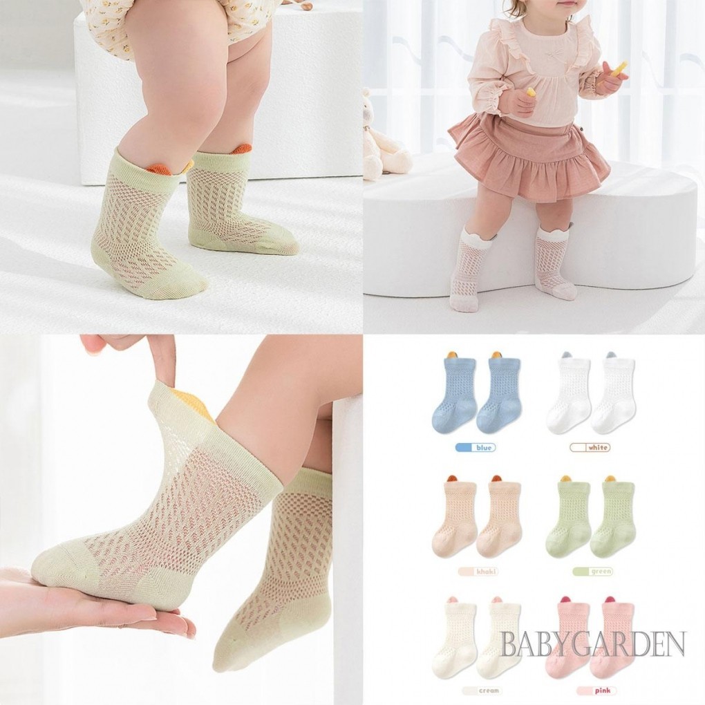 Baga-0-5 Tuổi Tất Cho Bé Gái & Bé Trai Tai Dễ Thương Mùa Hè Lưới Mỏng Dễ Thương Tất