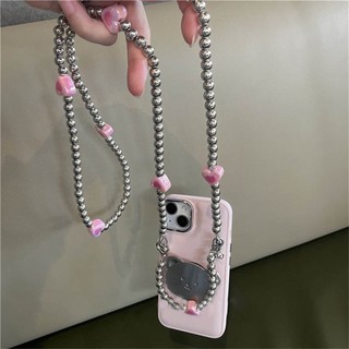 Ốp Điện Thoại Chống Sốc Có Dây Đeo Hạt Cho iphone 11 12 13 14 15 pro