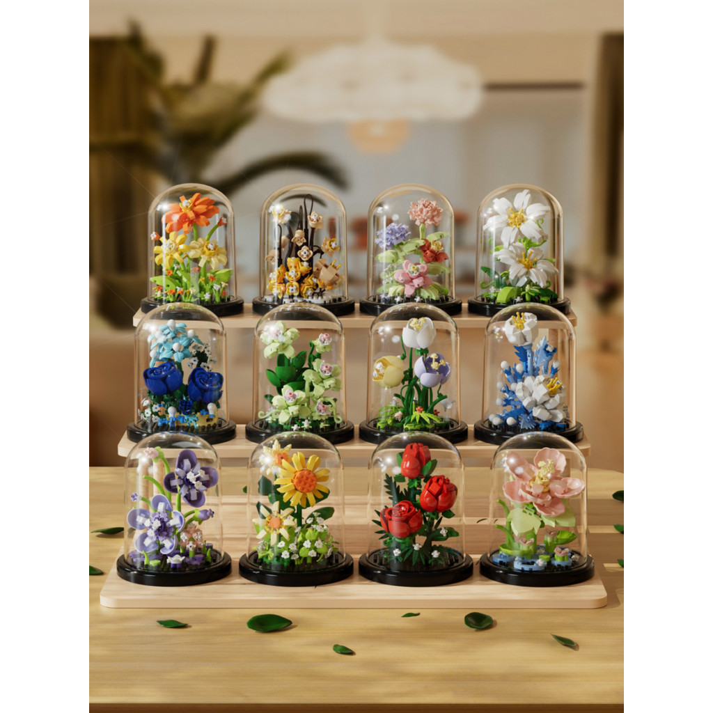 Tương thích với các khối xây dựng Lego Hoa hướng dương Bảo quản Bó hoa hồng hoa hướng dương Đồ trang trí lắp ráp DIY ba chiều 520 Quà tặng ngày lễ tình nhân Hàng có sẵn