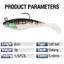 Mồi câu cá mềm đầu Jig có khóa kéo trước T Tail Swimbaits cho Bass Fishing Shad hoặc Tadpole Mồi câu cá cao cấp với Spinner Mồi câu cá cao cấp cho nước ngọt nước mặn