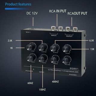 Bang Advanced Sound Equalization Phone Preamp 7Band Equalizers Tăng cường âm thanh kỹ thuật số