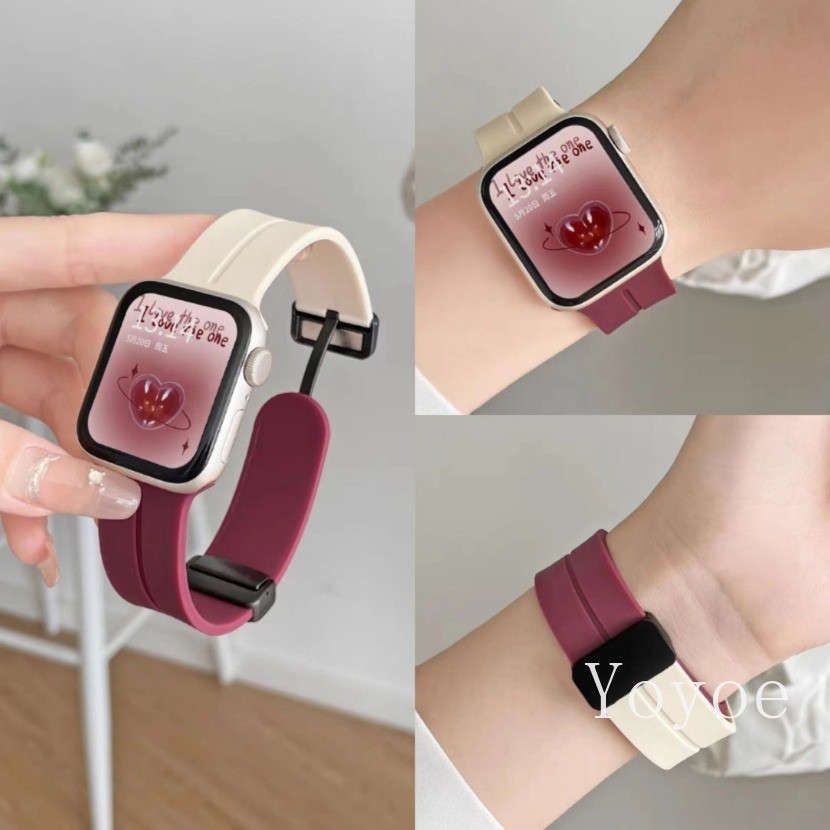 Dây đeo silicone cho dây đeo đồng hồ AW Series 11 10 46mm 9 44 45 40 41 42 38mm  Ultra 2 49 Bracelet iWatch 7 8 se 6 4 5 3 siêu 2 9