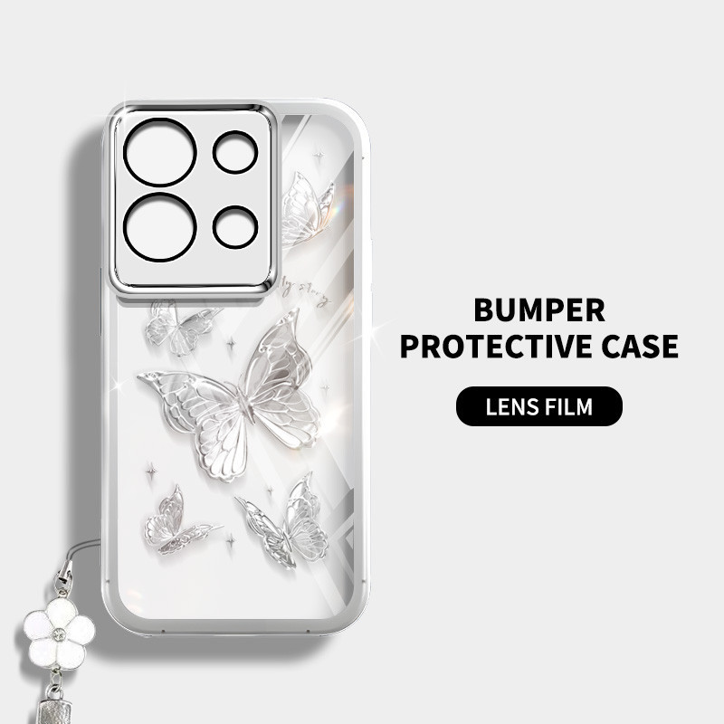 Ốp Điện Thoại YBD INS Style Cho ITEL P65 4G Infinix Note 40 Pro Plus Note 40X X6838 X6853 X6850 X6851 X6851B Vỏ Bướm Niche Được Trang Bị Bảo Vệ Ống Kính