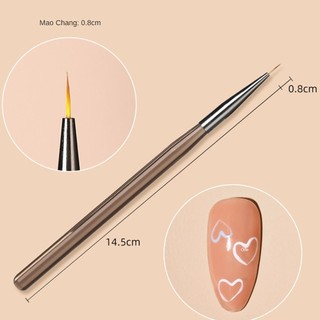 Nail Art Bàn chải chức năng Halo Dye Gradient Kéo Line Cà phê trong suốt Acrylic Phototherapy Pen Dụng cụ làm móng tay cho tiệm làm móng tay