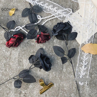 Gcdhome Gothic Hoa Hồng Đen Nhân Tạo Hoa Mô Phỏng Hoa Len Hoa Hồng Hoa HOT