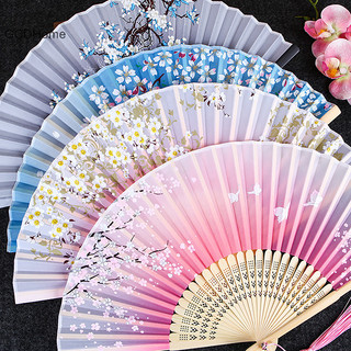 Gcdhome Phong Cách Vintage Lụa Gấp Quạt Trung Quốc Nhật Bản Họa Tiết Nghệ Thuật Thủ Công Quà Tặng Trang Trí Nhà Cửa Đồ Trang Trí Khiêu Vũ Tay Quạt HOT