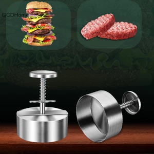 Gcdhome 304 Thép Không Gỉ Hamburger Thịt Báo Chí Burger Patty Maker Khuôn Hướng Dẫn Sử Dụng Nướng Dụng Cụ HOT