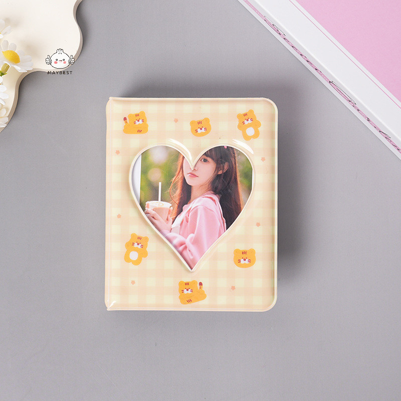 Maybest Kpop Card Binder Name Card Book Photocard Holder Album ảnh gấu dễ thương 3 Inch Trái tim tình yêu Hộp đựng hình ảnh rỗng {VN}