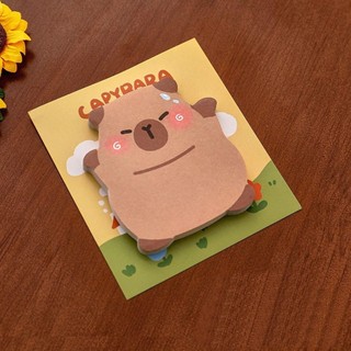 Highviewls Memo Pad, Văn phòng phẩm Phim hoạt hình Capybara Giấy dán, Quà tặng Đồ dùng học tập 30 tờ Danh sách việc cần làm tự dính