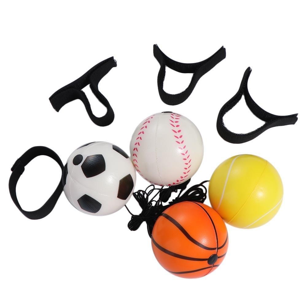 LOMBARD Bóng Tennis Mini nảy đàn hồi có dây đeo, trò chơi vui nhộn, bóng chày/tay, giảm chán
