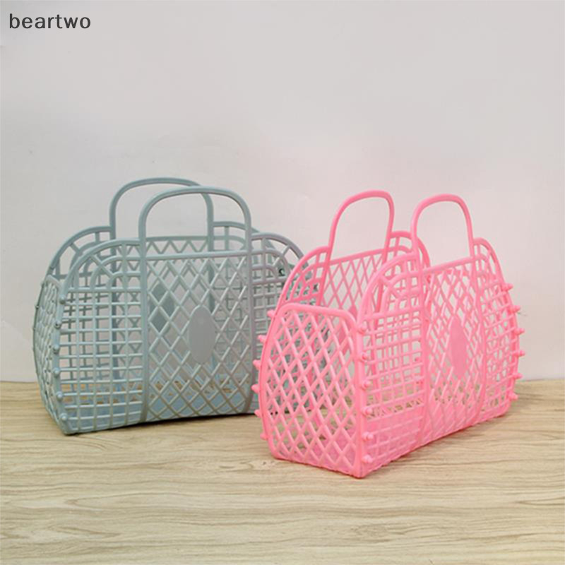 < Beartwo > Giỏ tắm có thể tháo rời Giỏ nhựa Phòng tắm Giỏ đựng đồ giặt rỗng Đẹp