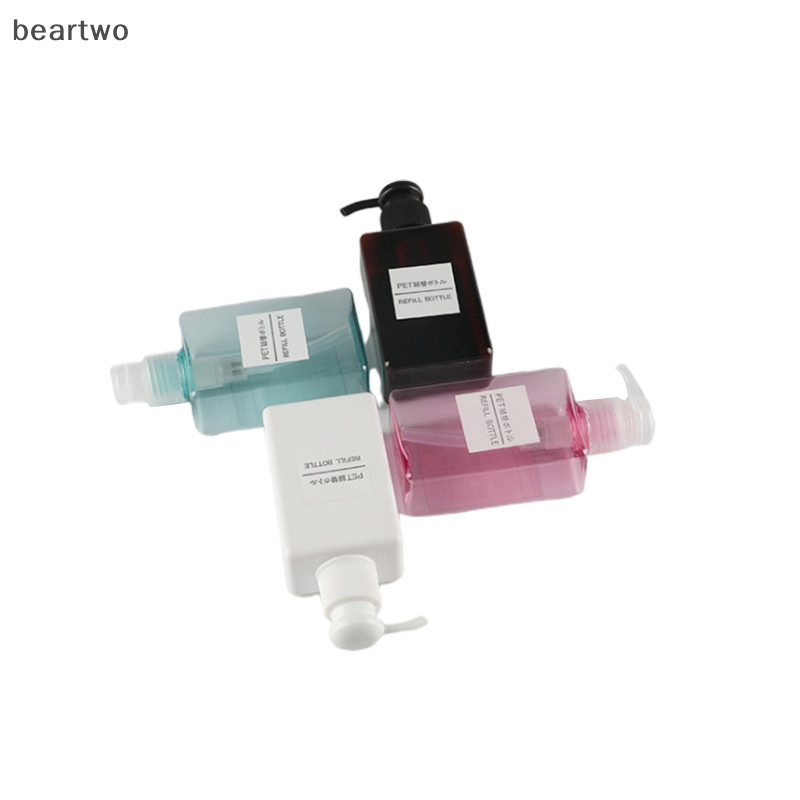 < Beartwo > Chai dưỡng da bằng nhựa trong suốt rỗng Chai chia dầu gội di động (nhãn) Đẹp