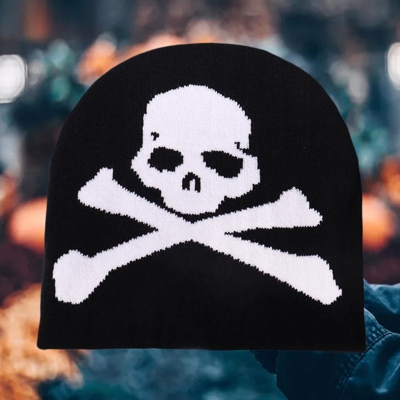 KING Beanies Skeleton Họa Tiết, Chống Gió, Phù Hợp Cho Thiếu Niên Mùa Đông