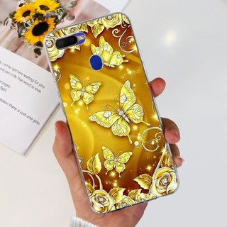 Dành Cho OPPO A5s AX5s Vỏ CPH1909 CPH1920 CPH1912 Ốp Điện Thoại Silicon Trong Suốt Hoa Phổ Biến Cho OPPO A12 A7 A7X A7N