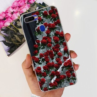 Dành Cho OPPO A5s AX5s Vỏ CPH1909 CPH1920 CPH1912 Ốp Điện Thoại Silicon Trong Suốt Hoa Phổ Biến Cho OPPO A12 A7 A7X A7N