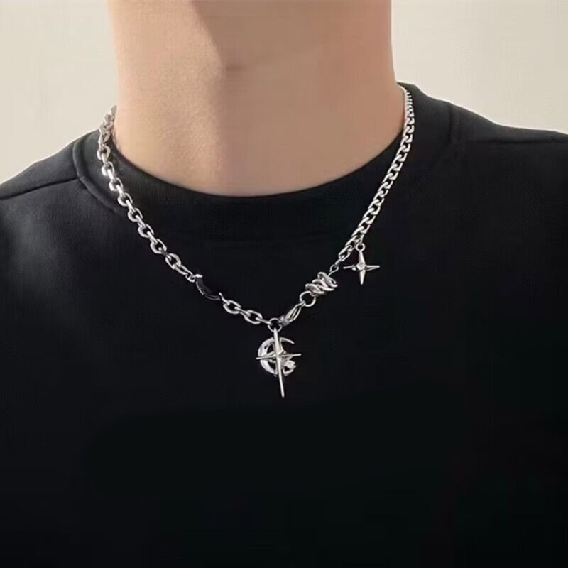 Vòng cổ đá đen sành điệu DASBSUG có ngôi sao cho những người yêu thích trang sức độc đáo