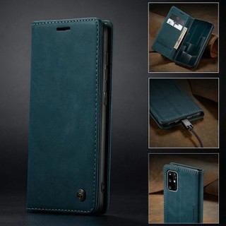 Vỏ Kinh Doanh Cho Samsung Galaxy S25 S24 S23 Plus S23 S24 S25 Ultra S24FE S23FE Caseme Thương Hiệu Nam Châm Retro Ví Lật Vỏ Điện Thoại