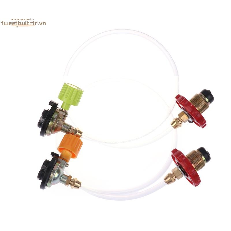Trtr Cắm Trại Bếp Gas Nạp Lại Bộ Chuyển Đổi Ngoài Trời Cassette Gas Bình Đổ Van Bình Gas Lò Lạm Phát Van Phụ Kiện VN
