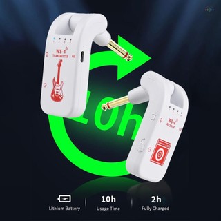 Hilivn) Hệ thống đàn Guitar không dây 2.4G Bộ thu phát đàn Guitar có thể sạc lại cho đàn Guitar điện Bass Dụng cụ gió điện Cắm và chạy 48K / 16bit Truyền thời gian thực 2