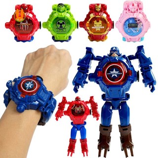 Thời Trang Trẻ Em 3D Chiếu Đồng Hồ Robot Biến Dạng Đồ Chơi3D Chiếu, Biến Dạng, Điện Tử Đồng Hồ ToyFor Trẻ Em, Bé Trai, Bé GáiGifts