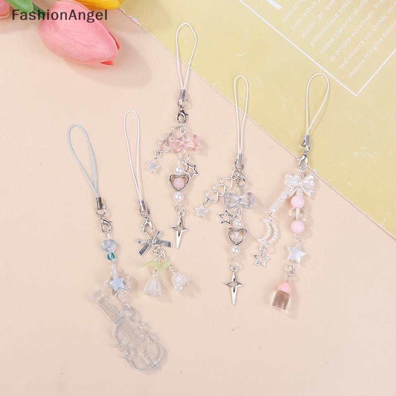 FashionAngel Handmade Đính Hạt Mặt Dây Chuyền Điện Thoại Tinh Tế Quyến Rũ Dây Xích Móc Khóa Mặt Dây Chuyền Cho Ba Lô Ví VN