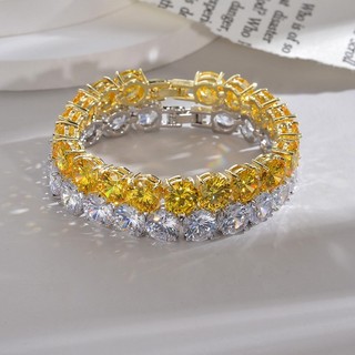 Châu Âu Mỹ ins Phong Cách Mới Vòng Tay Zircon Nhiều Màu Sắc Pha Lê Nữ