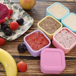 Airspecutin Hộp Cơm Trưa Silicon Kín Hộp Bento Ngoài Trời Lò Vi Sóng Silicon Hộp Đựng Nhỏ Hộp Cơm Trưa Khuôn Mùa Hè Ăn Nhẹ EN