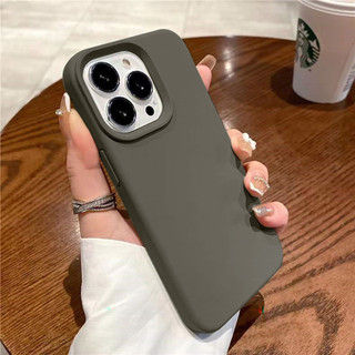 Logo Ốp Lưng Silicon Lỏng Cho iPhone 16 15 14 13 12 11 Pro Max Chống Sốc Mềm Mặt Sau Bảo Vệ Dành Cho 16 series Phụ Kiện Điện Thoại